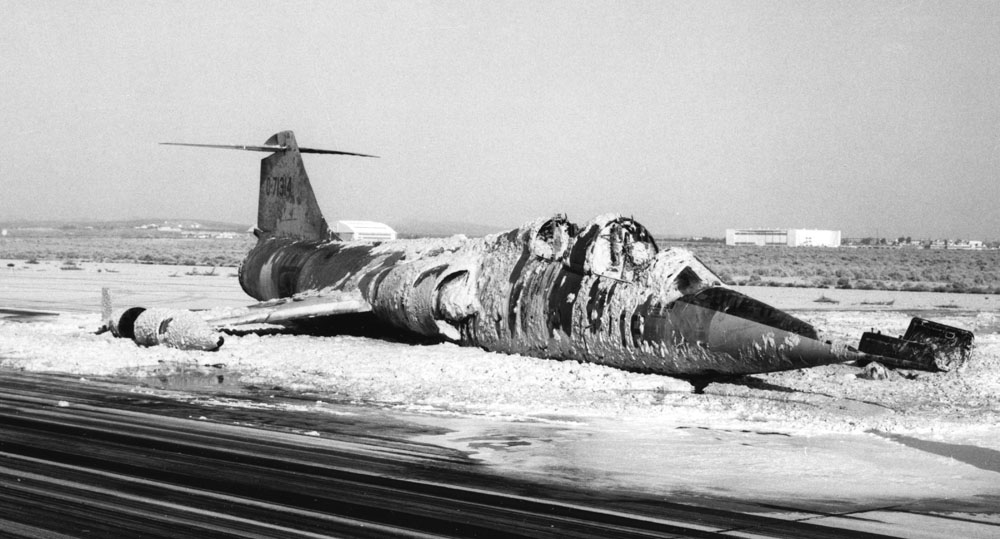 CF-104 Crash on Runway